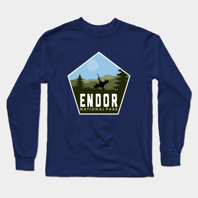 Endor National Park Long Sleeve T-Shirt by AngryMongoAff